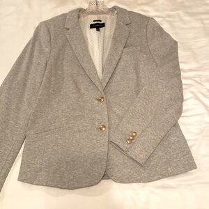 Talbots Aberdeen Women’s knit Blazer size 14 heathered grey